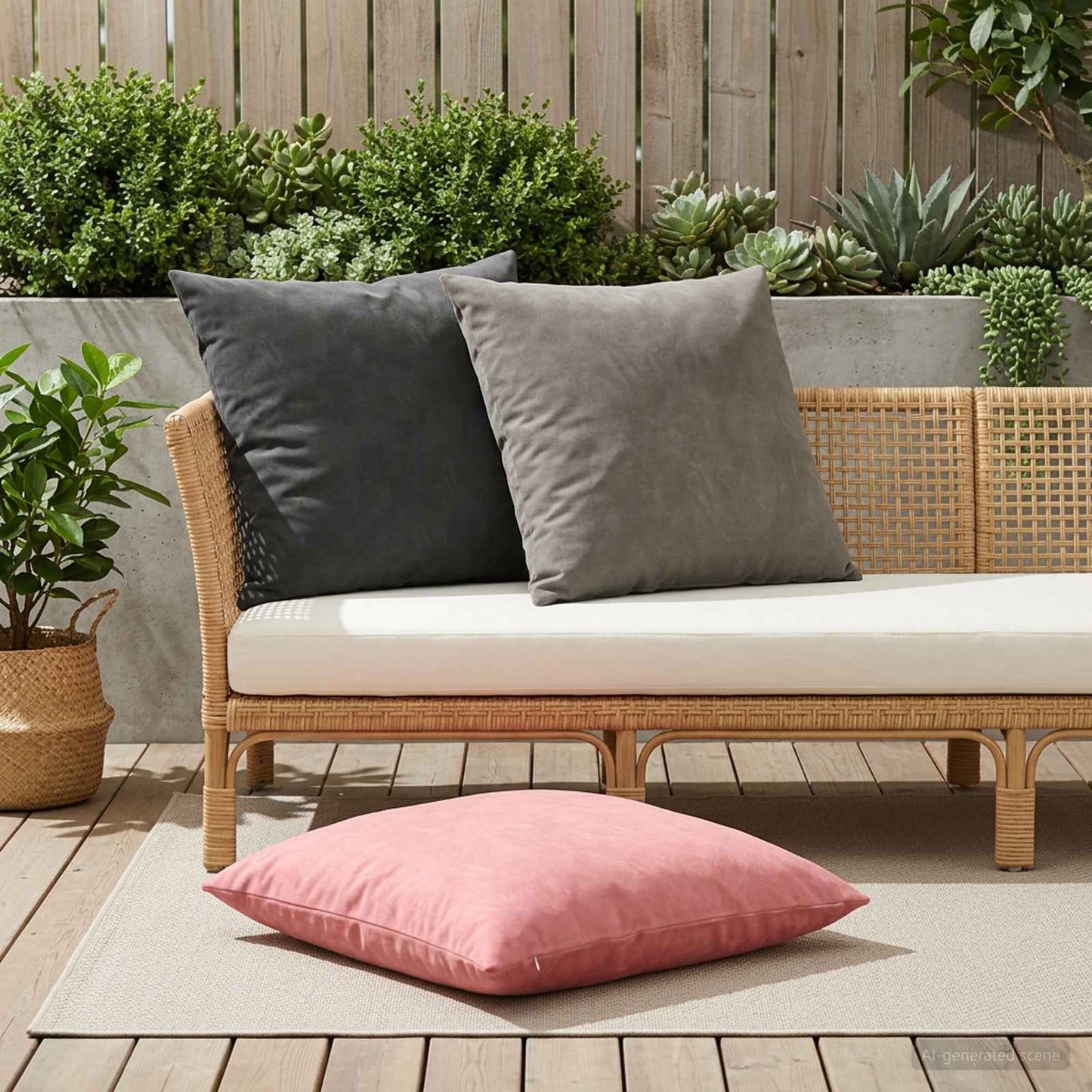 Pudebetræk 2 pcs HEERLEN Lyserød 65 x 65 cm Fløjl