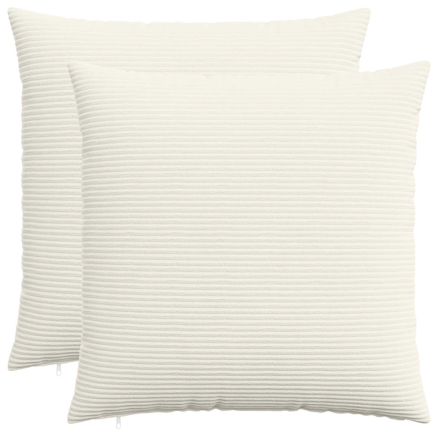 Pudebetræk 2 pcs HEERLEN Cremefarvet 65 x 65 cm cordfløjl