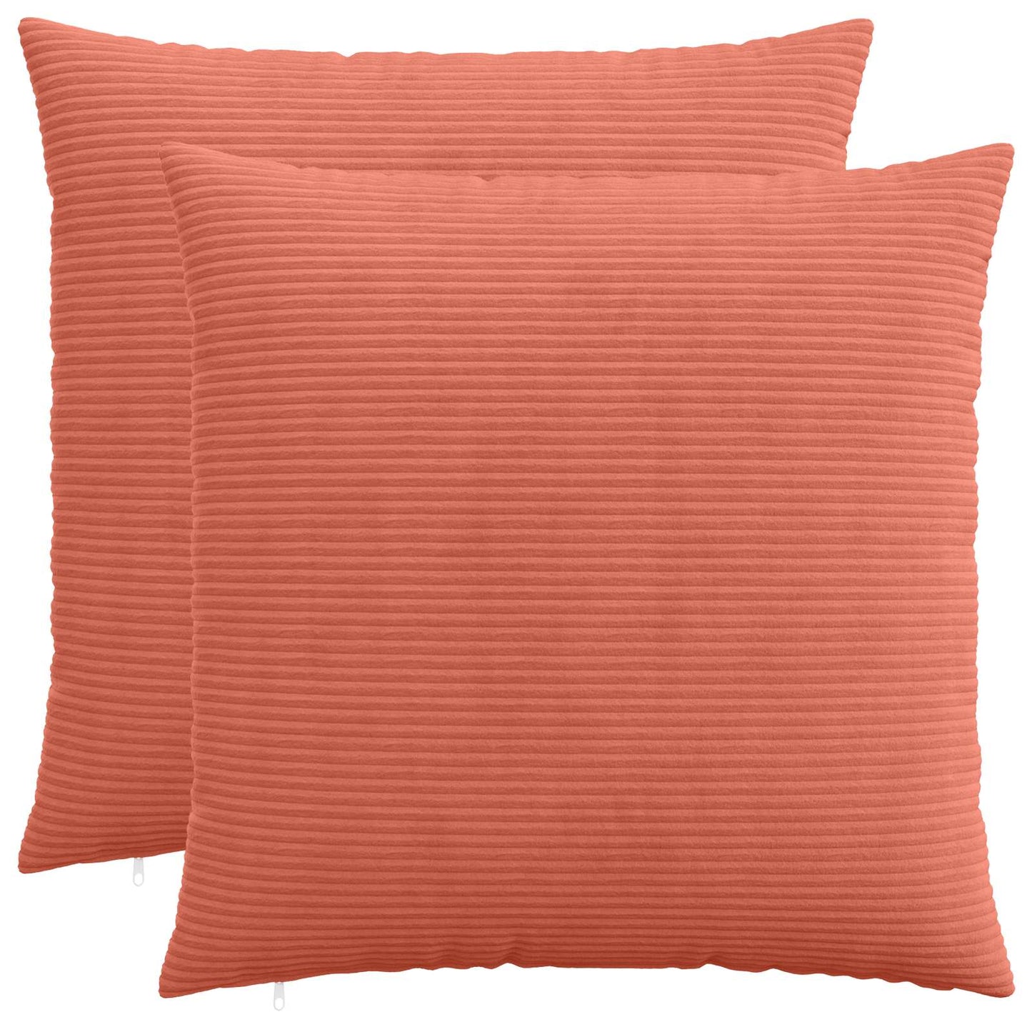 Pudebetræk 2 pcs HEERLEN Rød orange 65 x 65 cm cordfløjl
