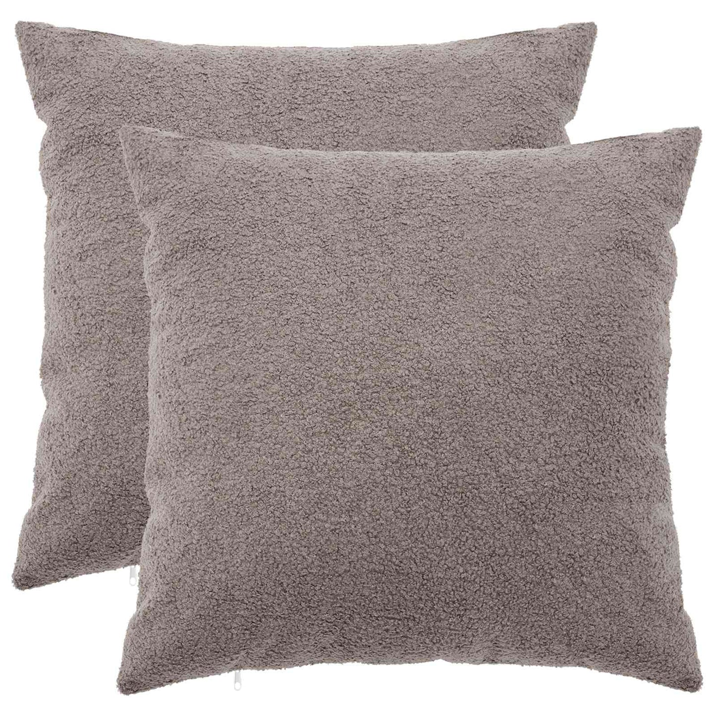 Pudebetræk 2 pcs HEERLEN Lysegrå 65 x 65 cm Bouclé