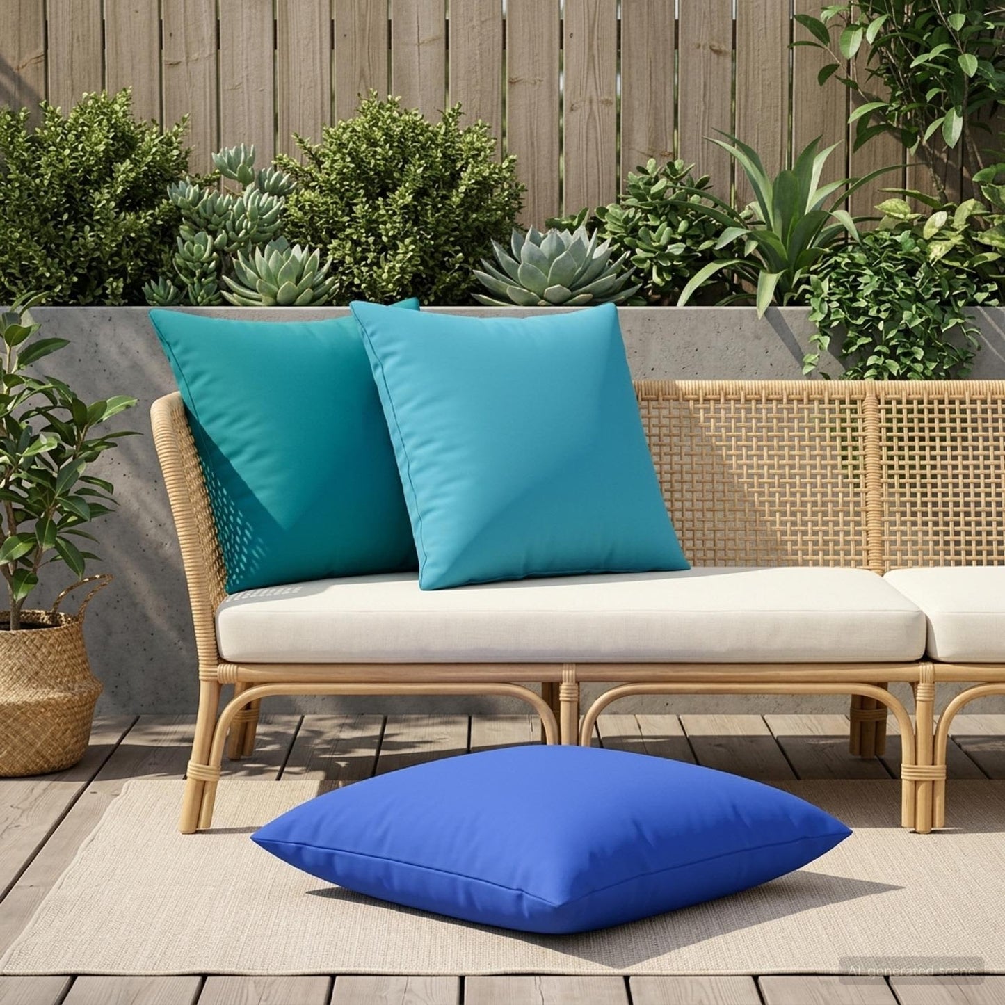 Pudebetræk 6 pcs HEERLEN Kongelig blå 80 x 80 cm Polyester