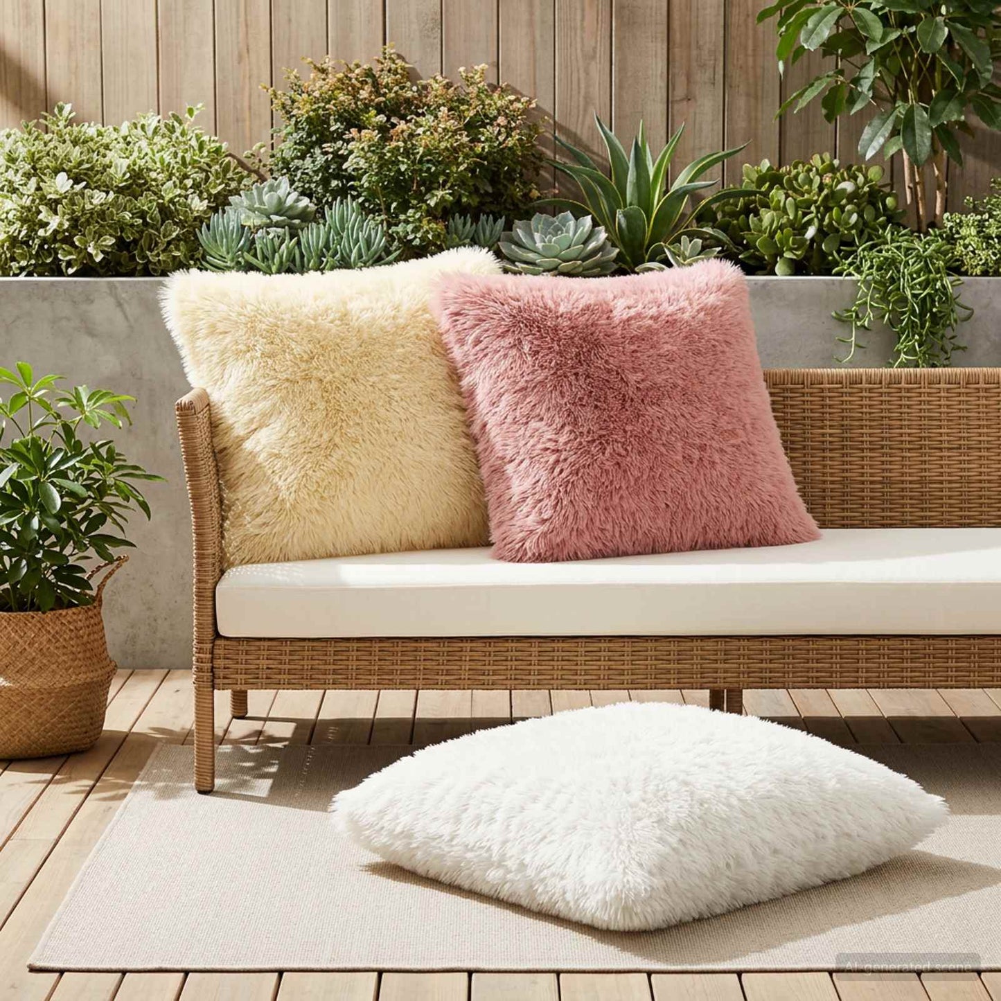 Pudebetræk 2 pcs HEERLEN Hvid 65 x 65 cm PV Fleece