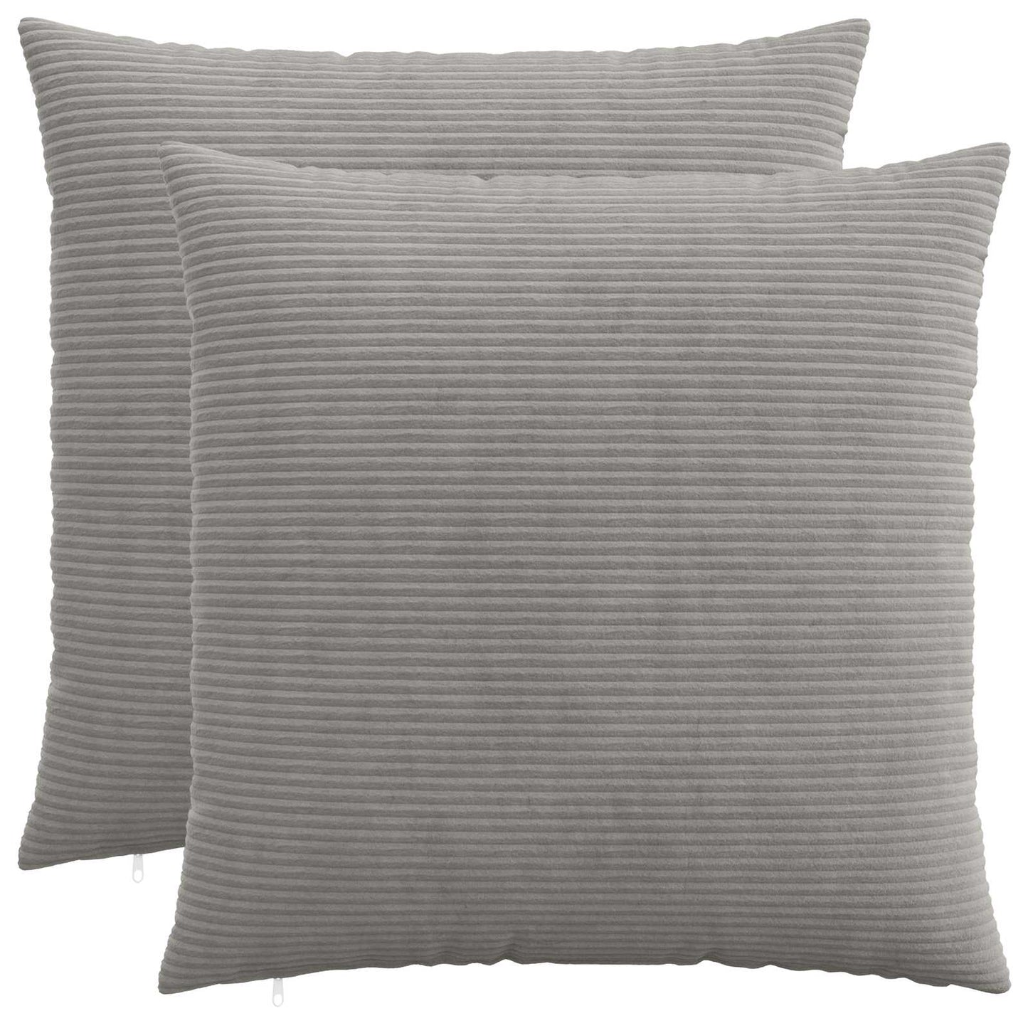 Pudebetræk 2 pcs HEERLEN Lysegrå 70 x 70 cm cordfløjl