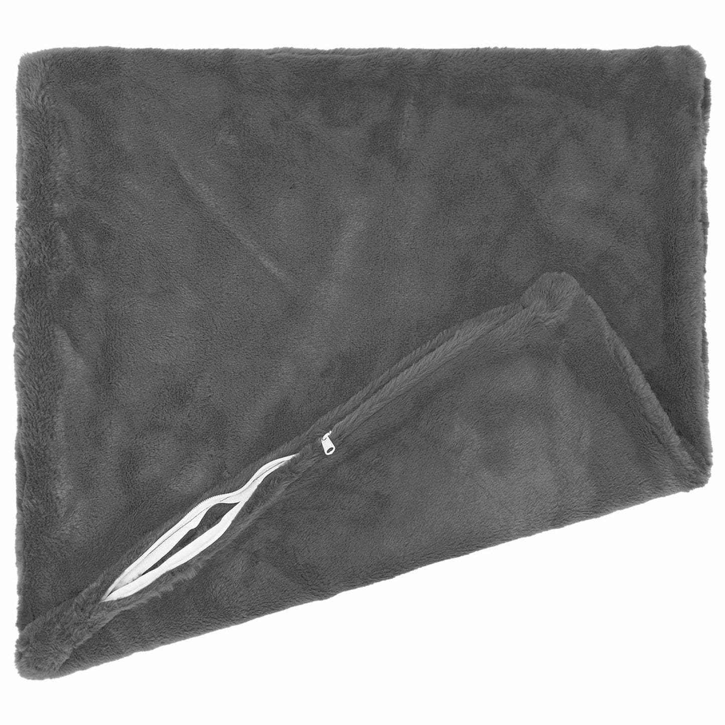 Pudebetræk 6 stk. HEERLEN Mørkegrå 70 x 70 cm Faux Kanin Pels