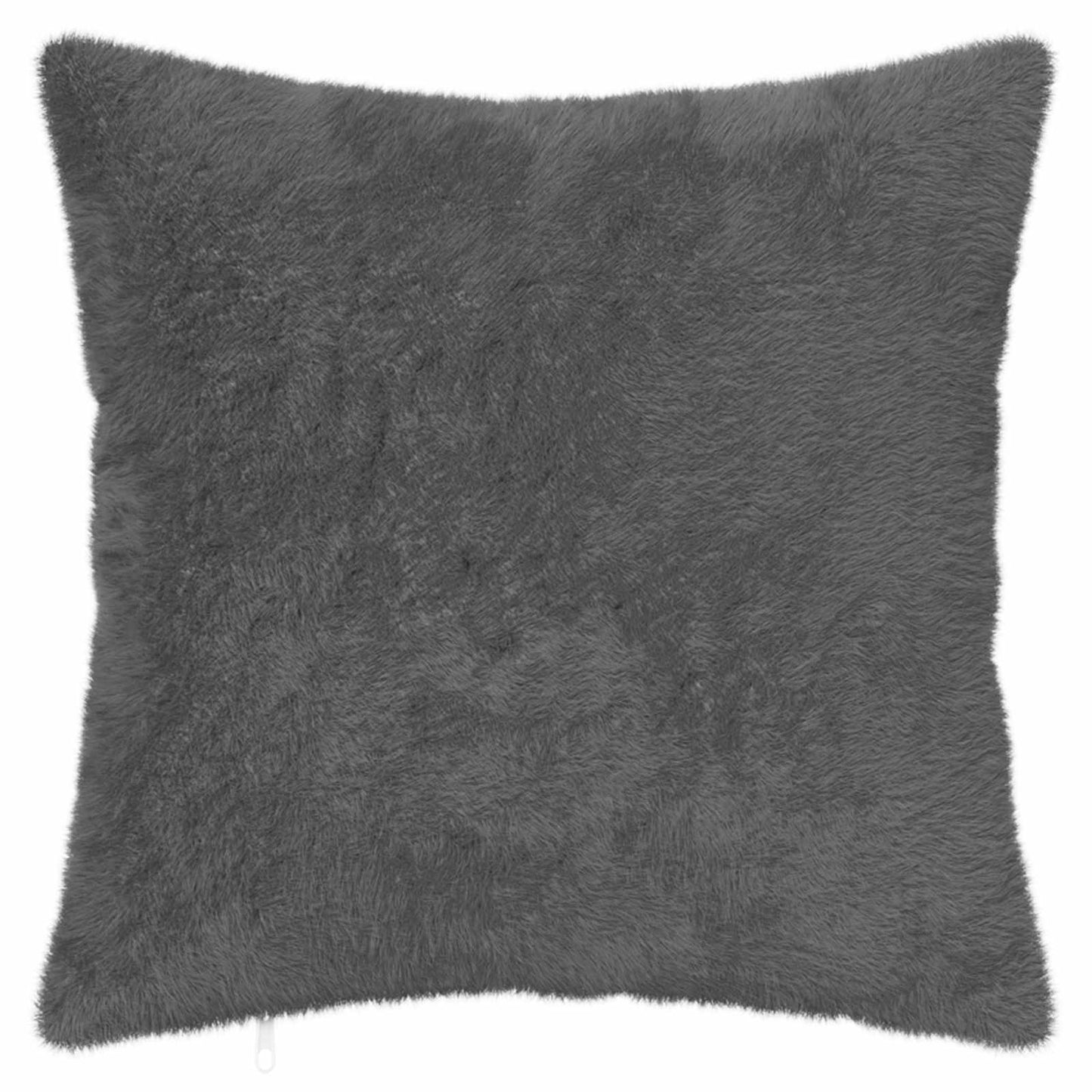 Pudebetræk 6 stk. HEERLEN Mørkegrå 70 x 70 cm Faux Kanin Pels