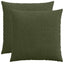 Pudebetræk 2 pcs HEERLEN Grøn 80 x 80 cm cordfløjl