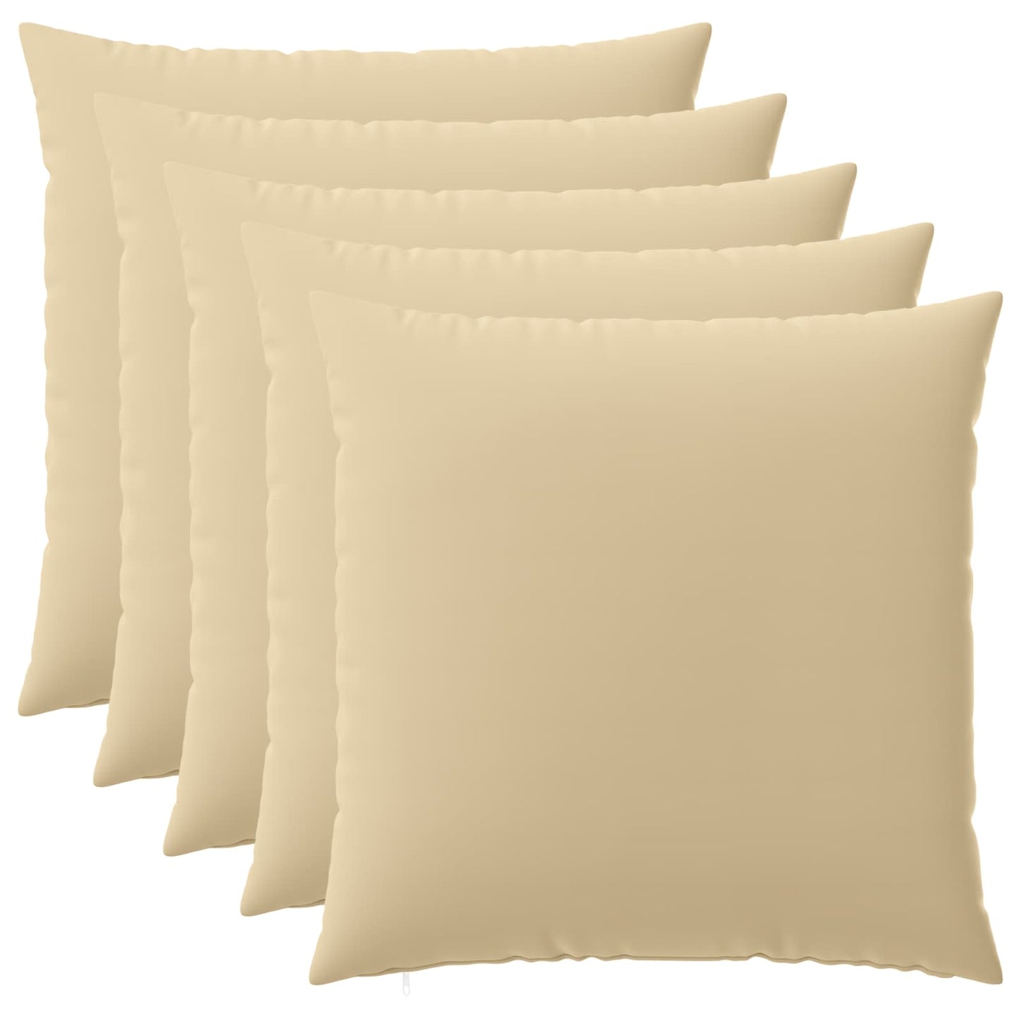 Pudebetræk 6 pcs HEERLEN Beige 80 x 80 cm Polyester