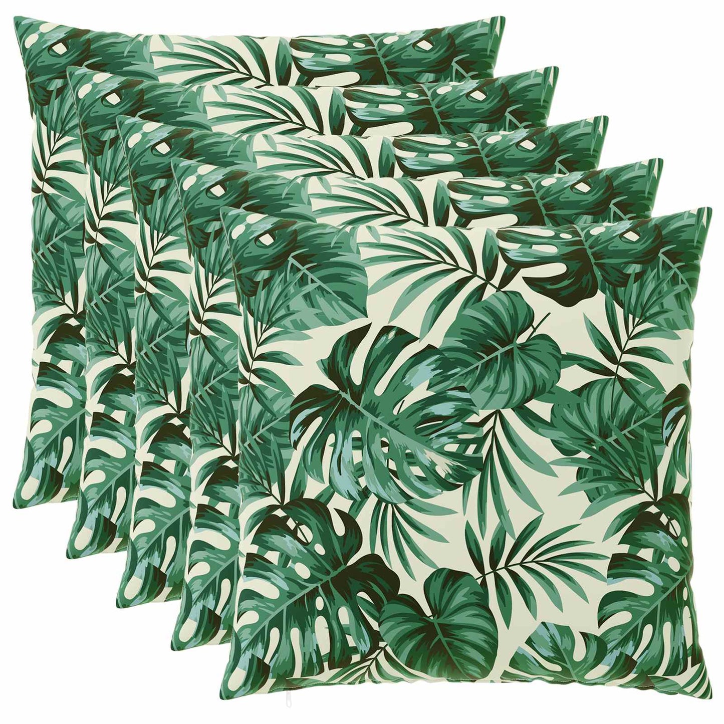 Pudebetræk 6 pcs HEERLEN Bladmønster 80 x 80 cm Polyester