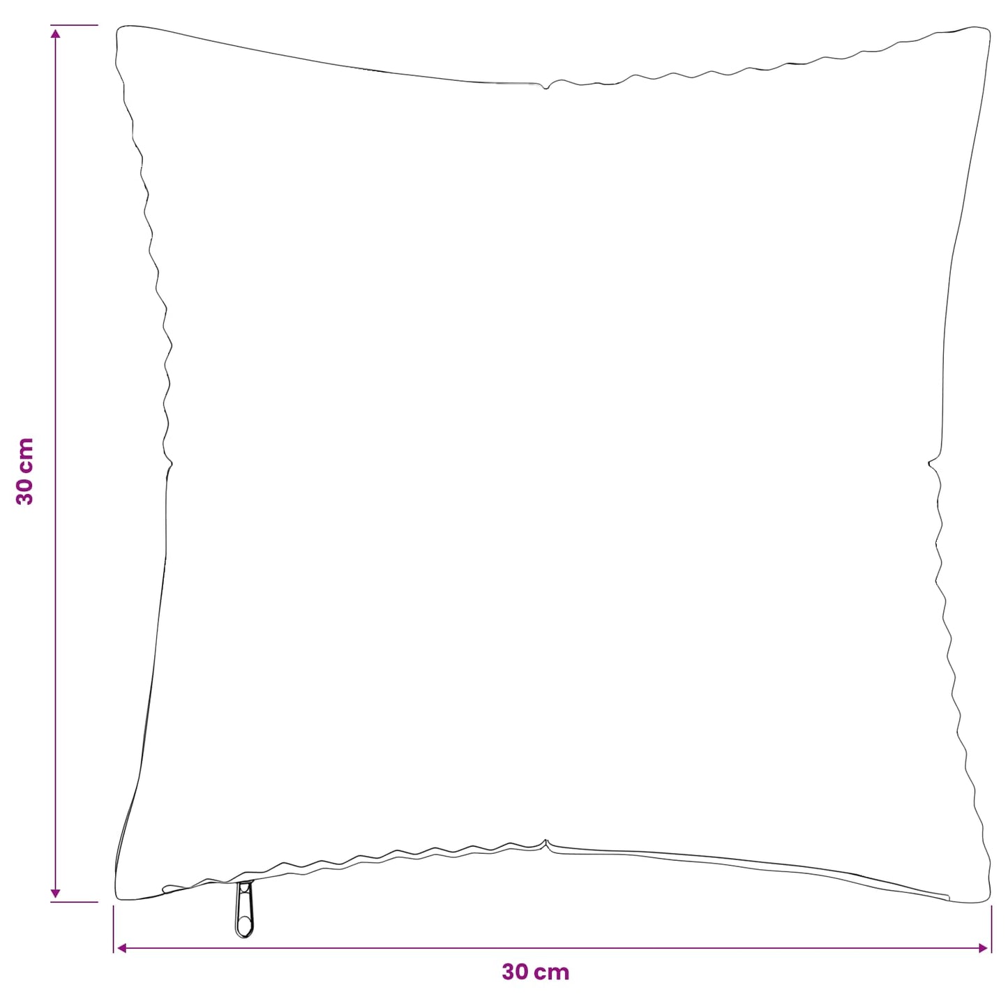 Pudebetræk 2 pcs ALMELO Cremefarvet 30 x 30 cm cordfløjl