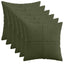 Pudebetræk 6 pcs ALMELO Grøn 30 x 30 cm cordfløjl