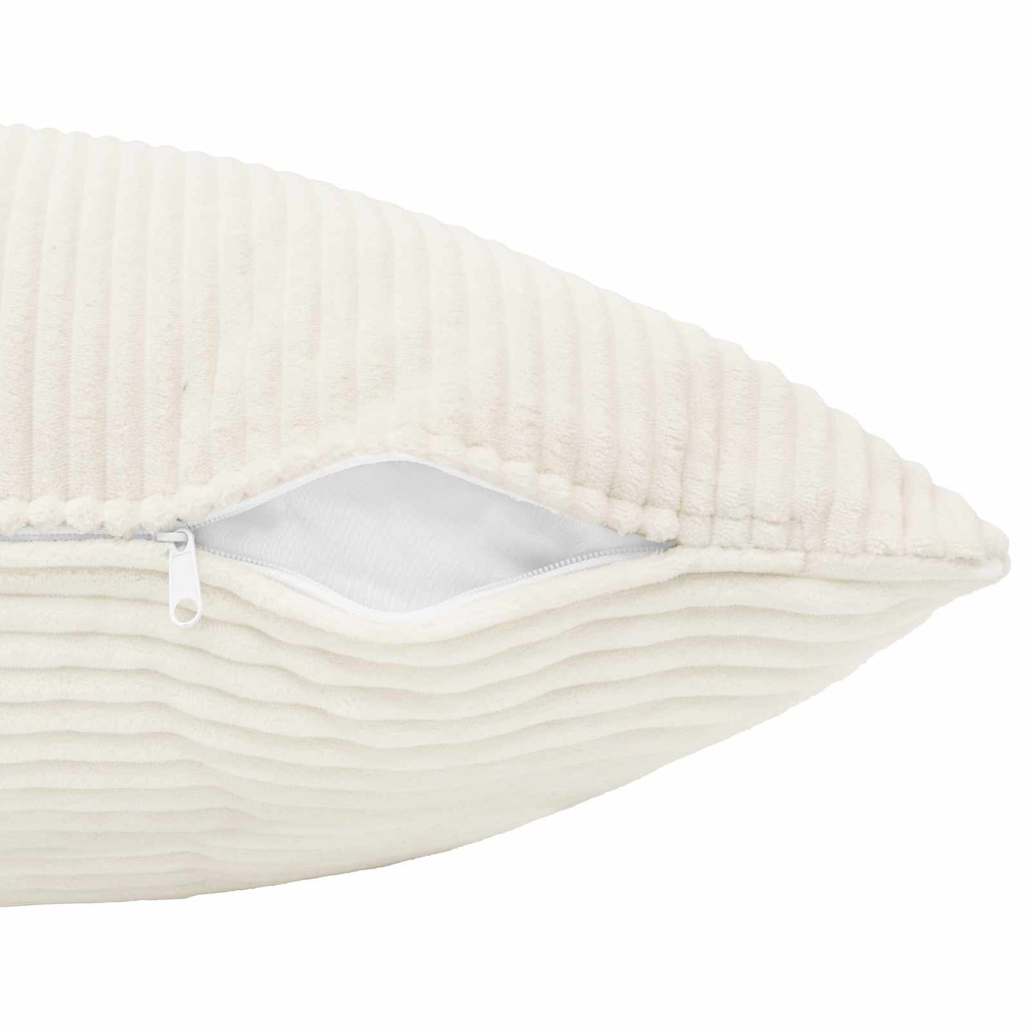 Pudebetræk 2 pcs ALMELO Cremefarvet 30 x 50 cm cordfløjl