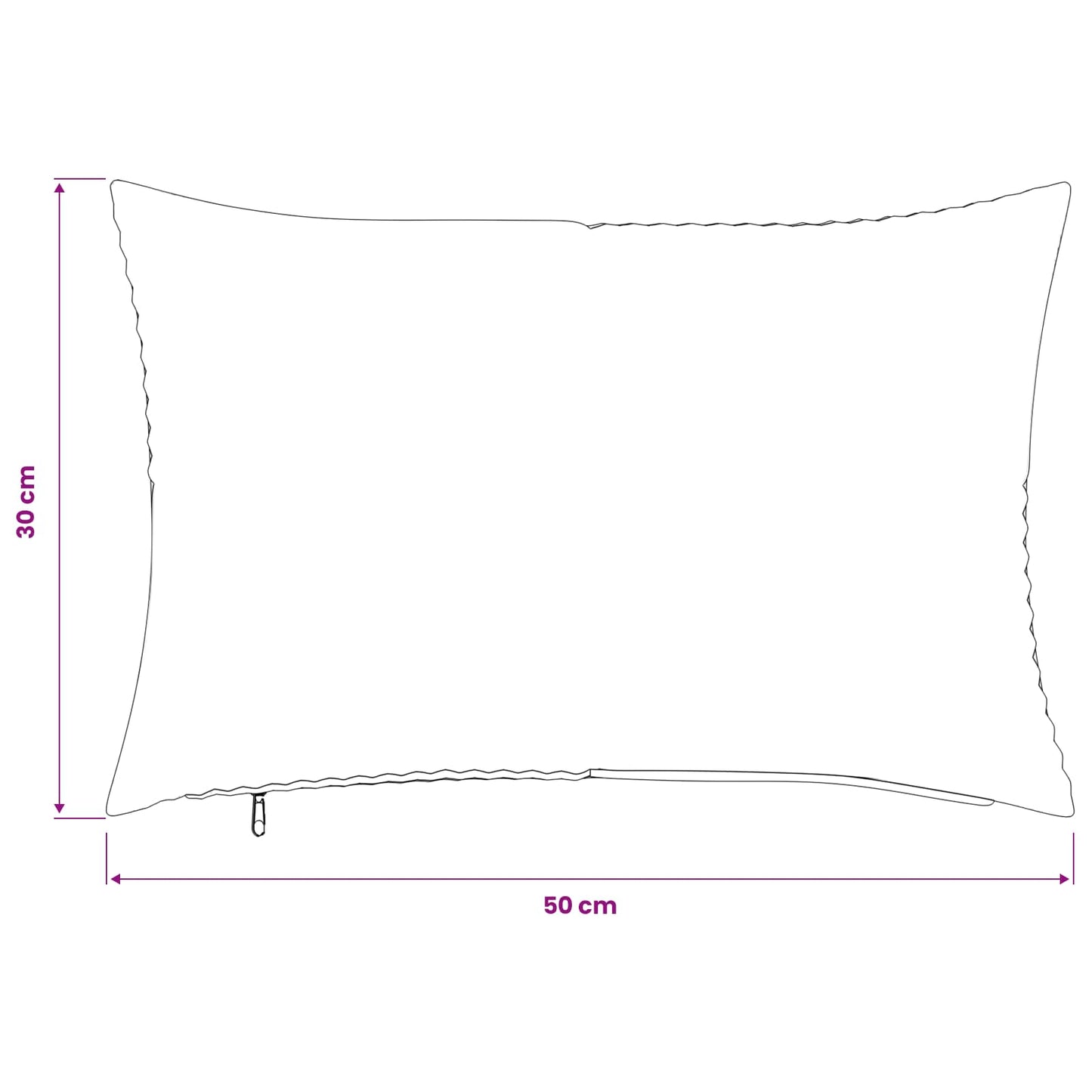 Pudebetræk 2 pcs ALMELO Cremefarvet 30 x 50 cm cordfløjl