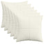 Pudebetræk 6 pcs ALMELO Cremefarvet 35 x 35 cm cordfløjl