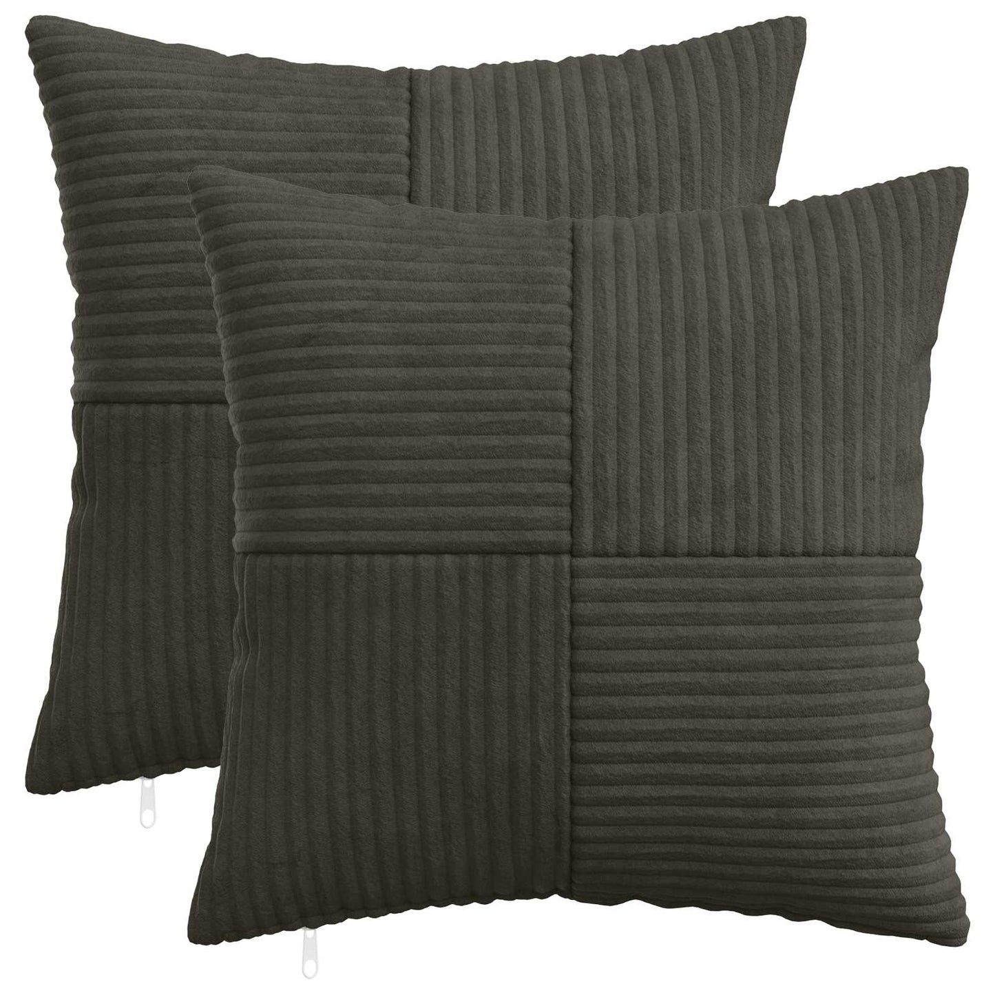 Pudebetræk 2 pcs ALMELO Antracit 35 x 35 cm cordfløjl