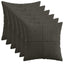 Pudebetræk 6 pcs ALMELO Antracit 35 x 35 cm cordfløjl