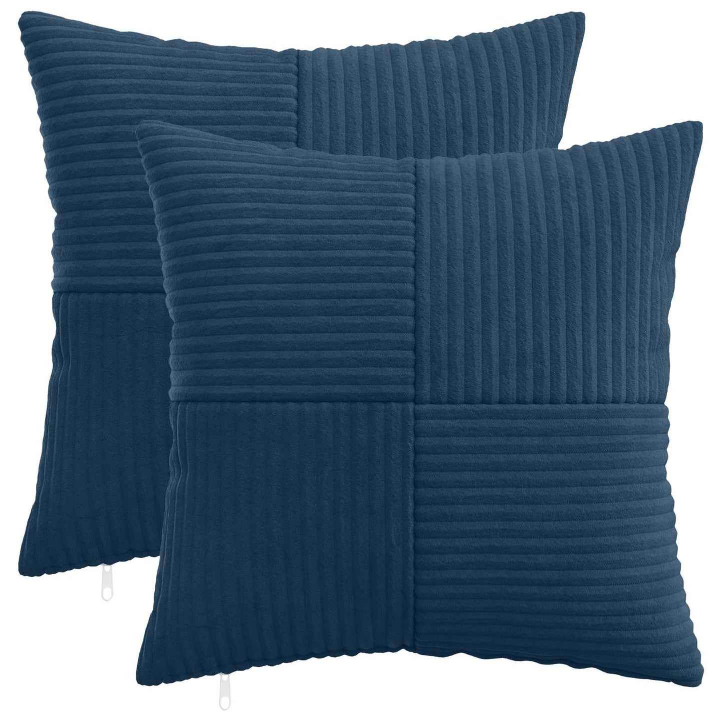 Pudebetræk 2 pcs ALMELO Mørkeblå 35 x 35 cm cordfløjl