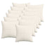 Pudebetræk 12 pcs ALMELO Cremefarvet 40 x 40 cm cordfløjl
