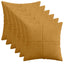 Pudebetræk 6 pcs ALMELO Gul 40 x 40 cm cordfløjl