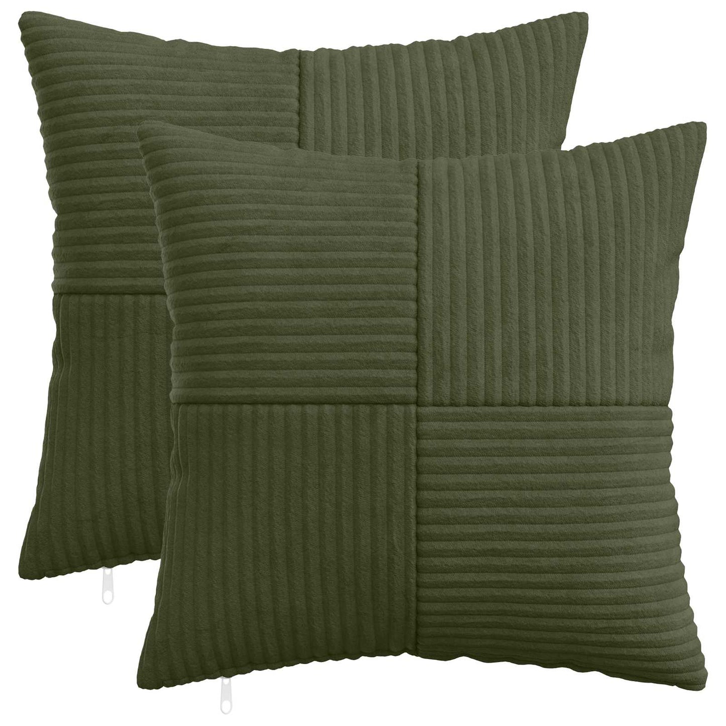 Pudebetræk 2 pcs ALMELO Grøn 40 x 40 cm cordfløjl