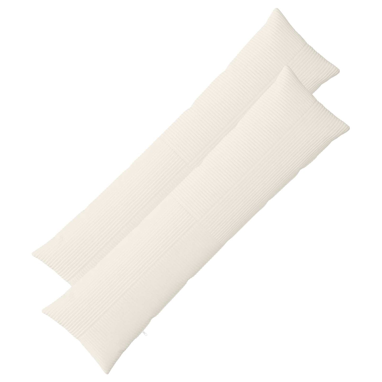 Pudebetræk 2 pcs ALMELO Cremefarvet 40 x 145 cm cordfløjl