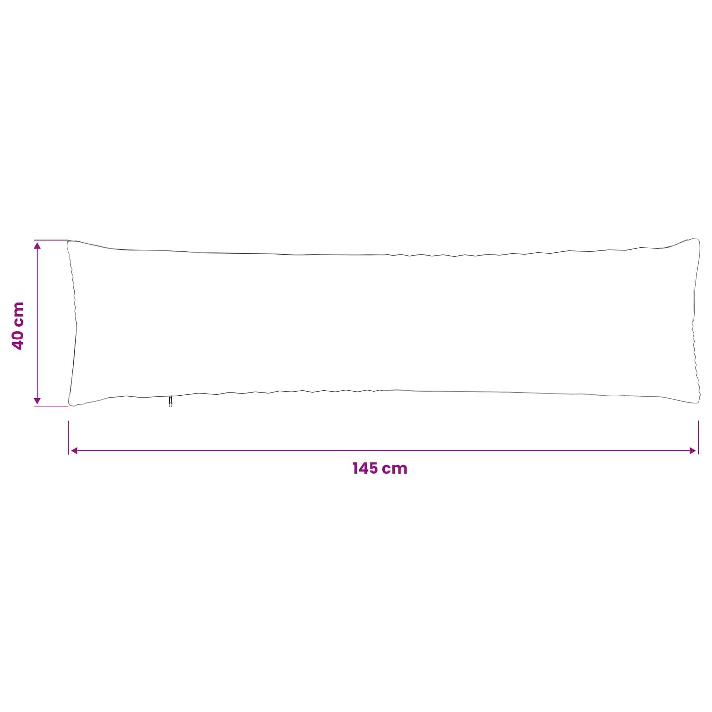 Pudebetræk 2 pcs ALMELO Cremefarvet 40 x 145 cm cordfløjl