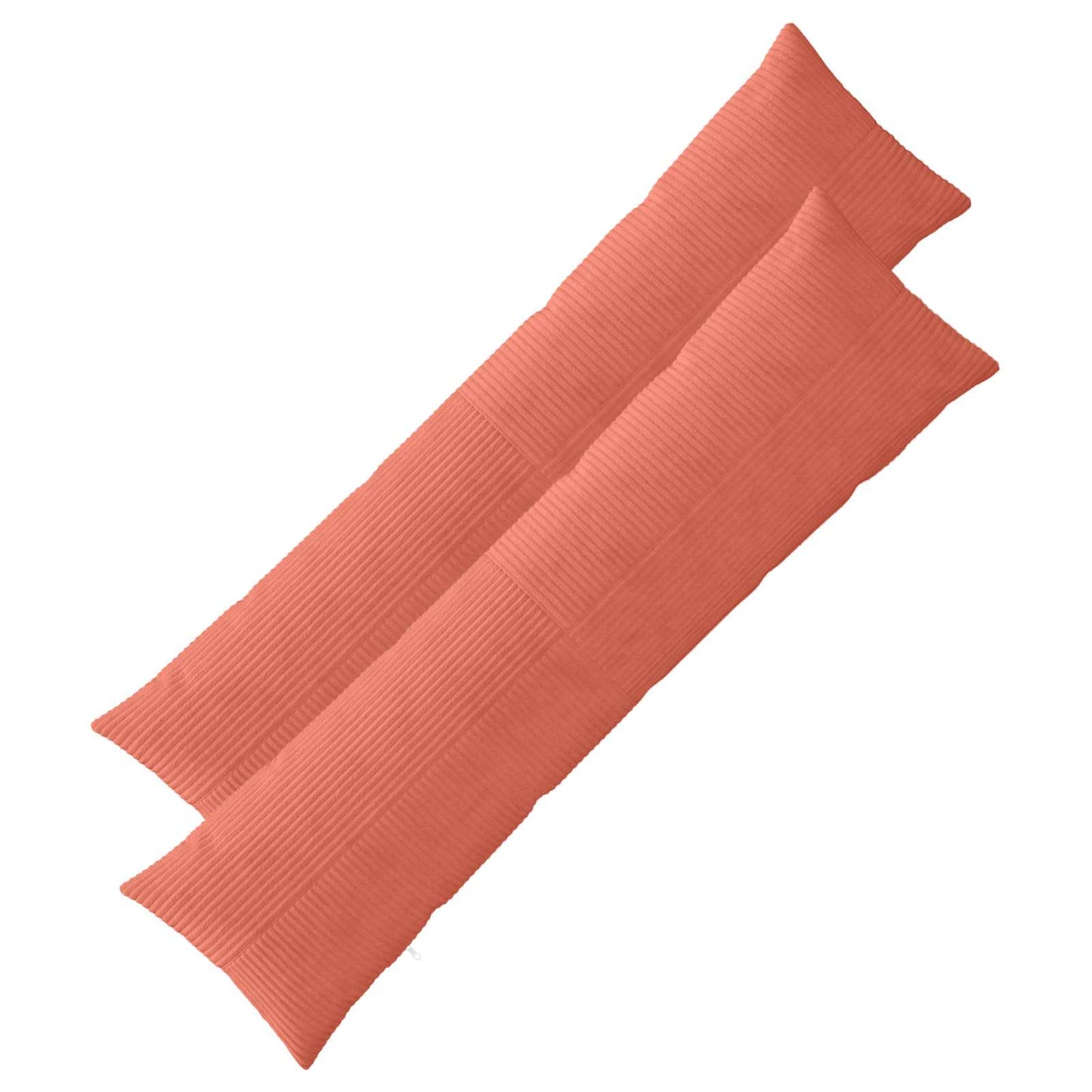 Pudebetræk 2 pcs ALMELO Rød orange 40 x 145 cm cordfløjl