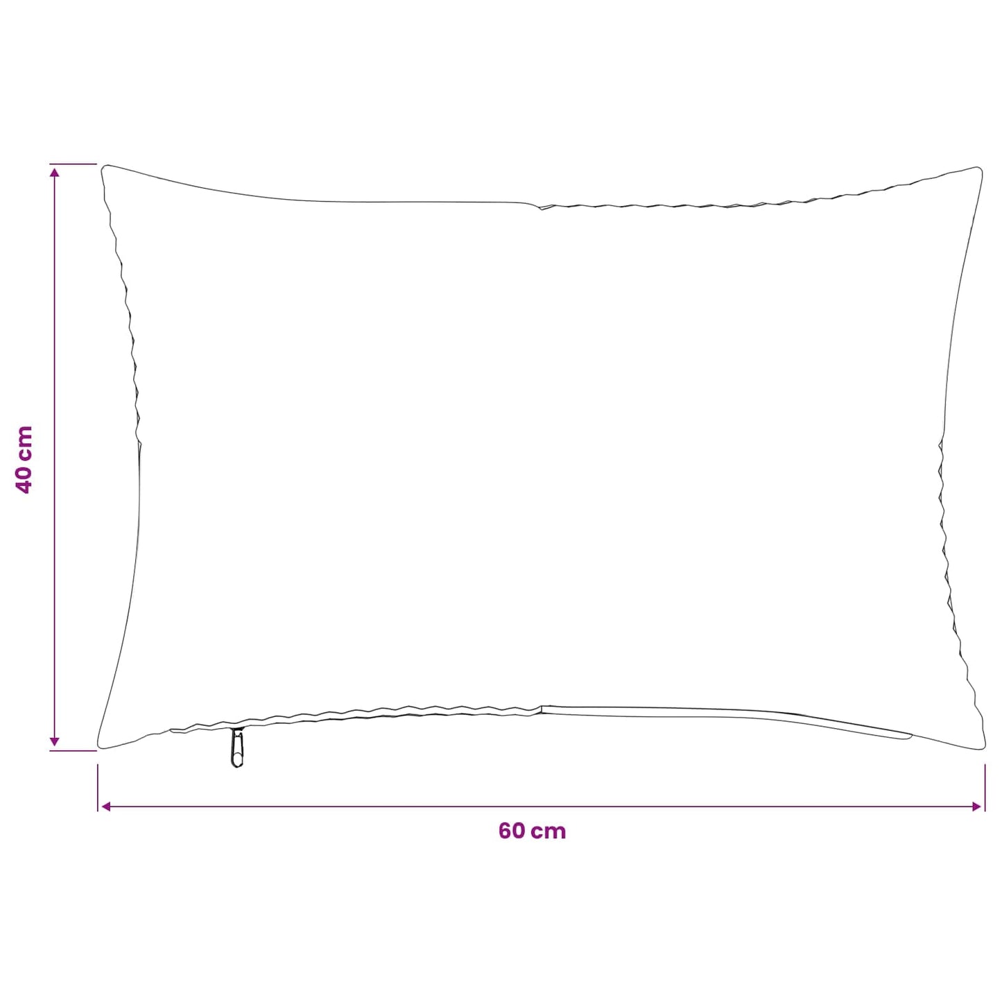 Pudebetræk 2 pcs ALMELO Cremefarvet 40 x 60 cm cordfløjl