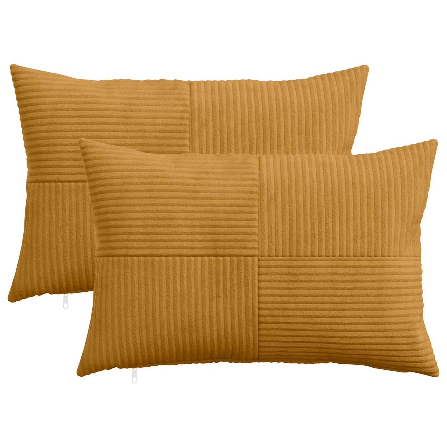 Pudebetræk 2 pcs ALMELO Gul 40 x 60 cm cordfløjl