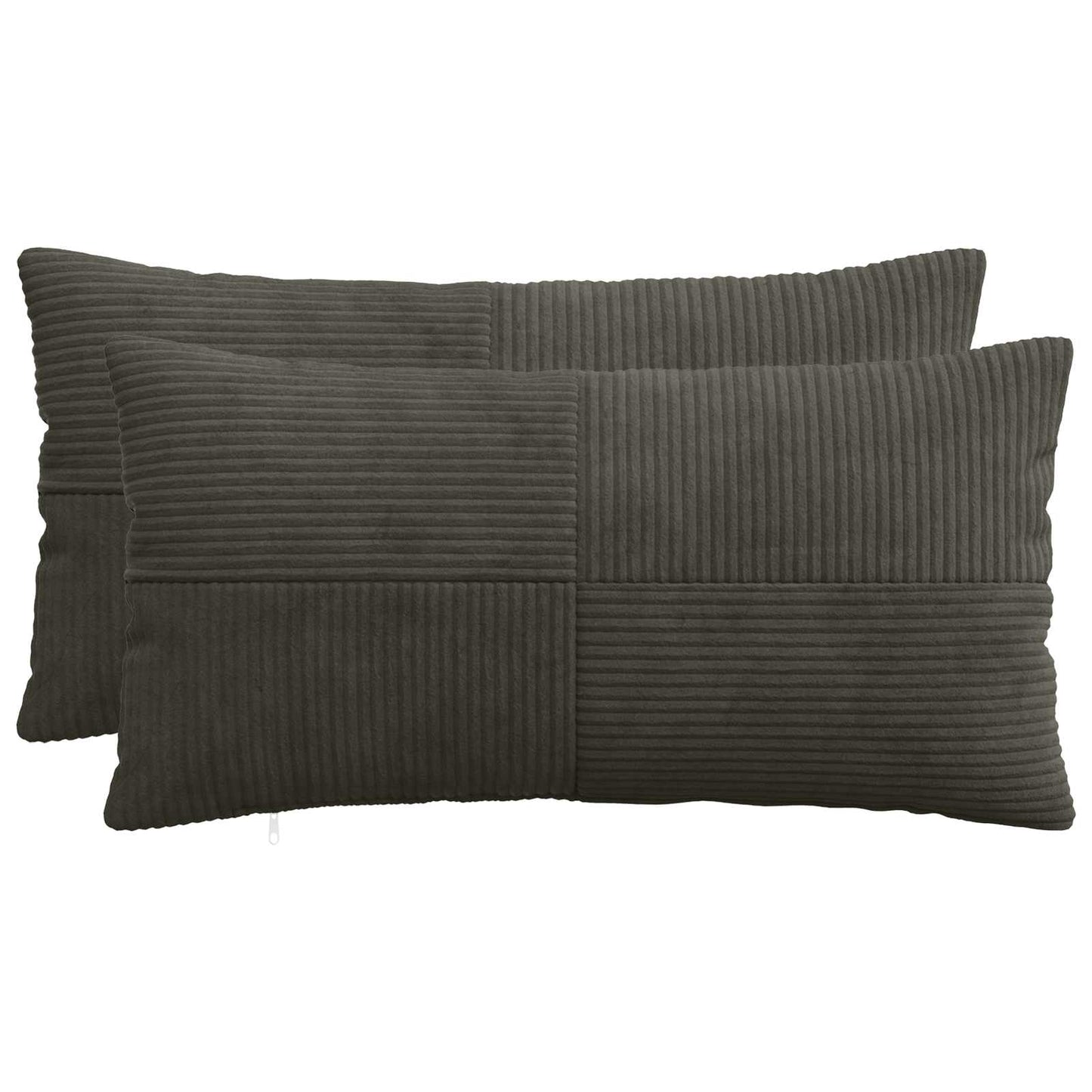 Pudebetræk 2 pcs ALMELO Antracit 40 x 70 cm cordfløjl