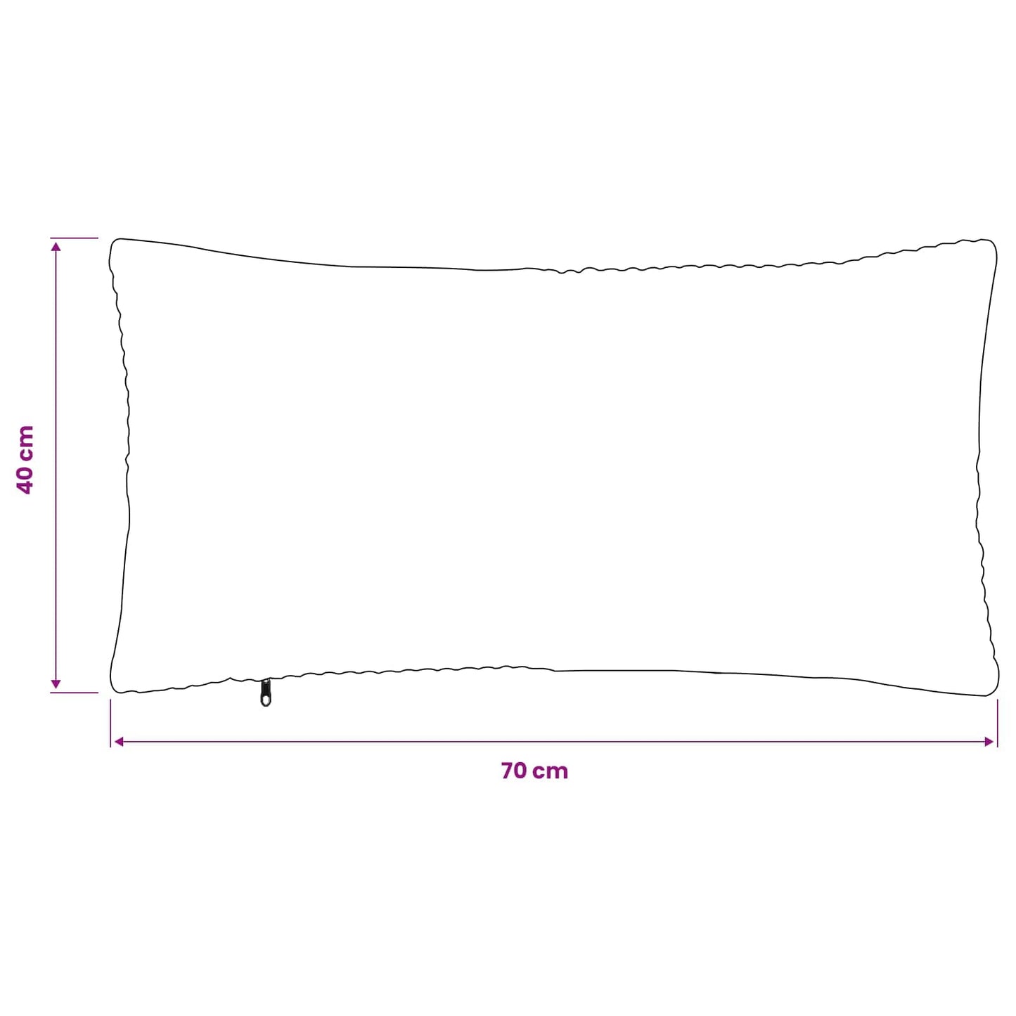 Pudebetræk 2 pcs ALMELO Antracit 40 x 70 cm cordfløjl