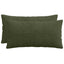 Pudebetræk 2 pcs ALMELO Grøn 40 x 70 cm cordfløjl