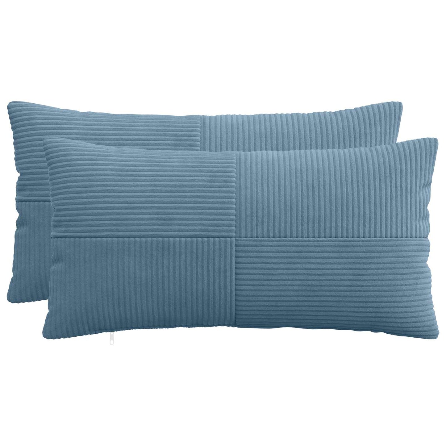 Pudebetræk 2 pcs ALMELO Blå 40 x 80 cm cordfløjl