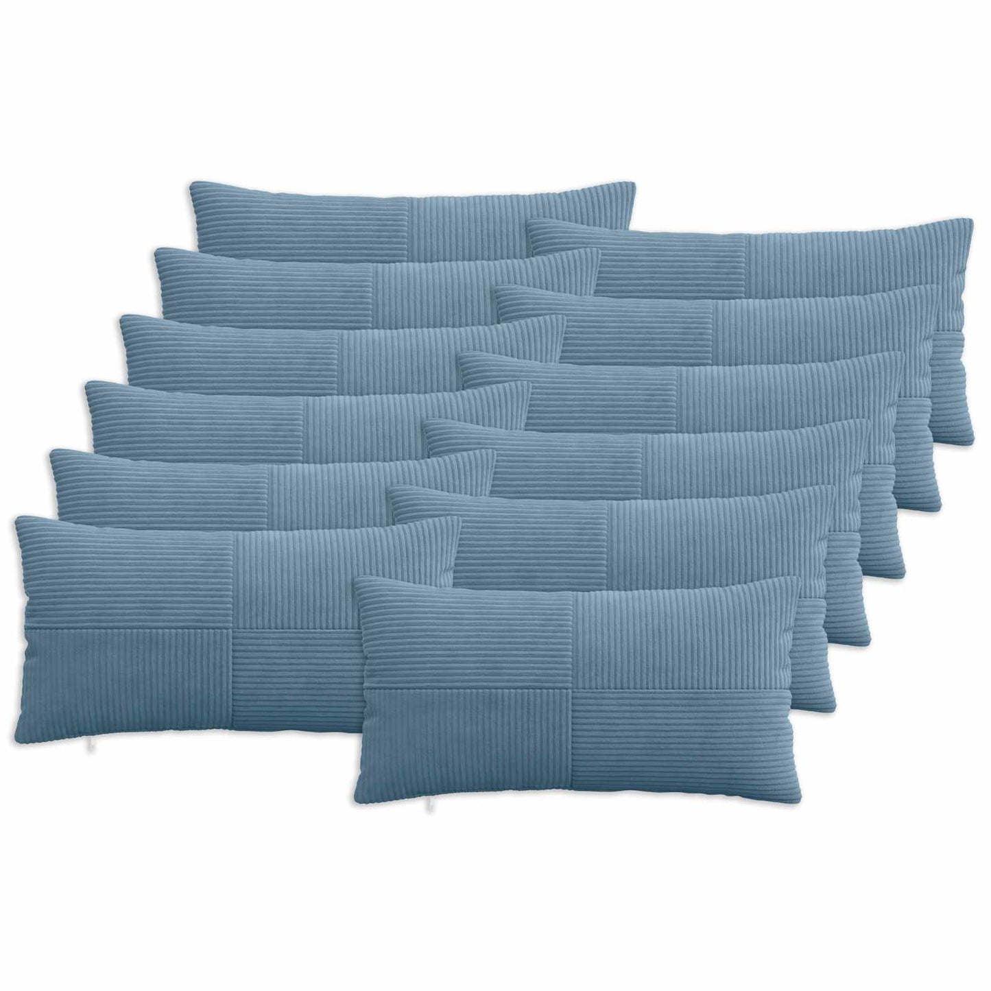 Pudebetræk 12 pcs ALMELO Blå 40 x 80 cm cordfløjl