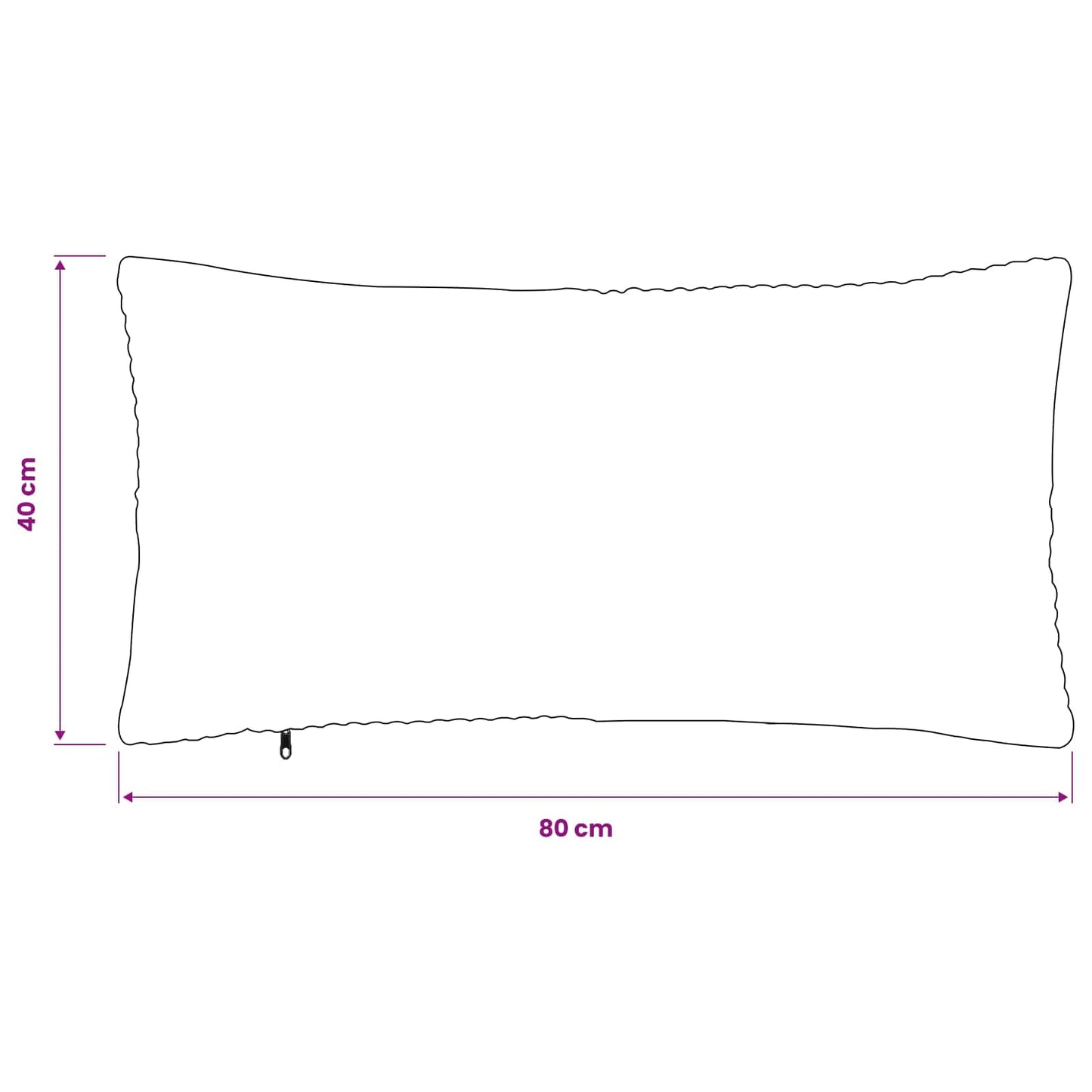 Pudebetræk 2 pcs ALMELO Antracit 40 x 80 cm cordfløjl