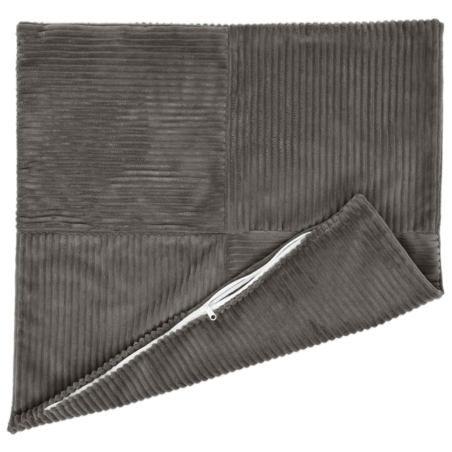 Pudebetræk 12 pcs ALMELO Mørkegrå 45 x 45 cm cordfløjl