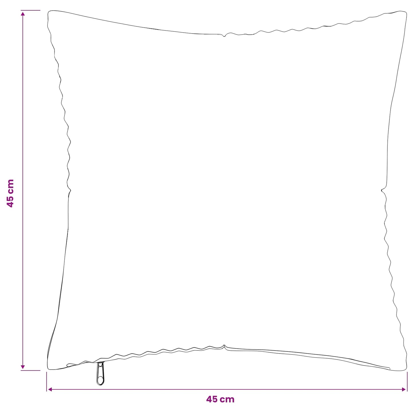Pudebetræk 12 pcs ALMELO Cremefarvet 45 x 45 cm cordfløjl