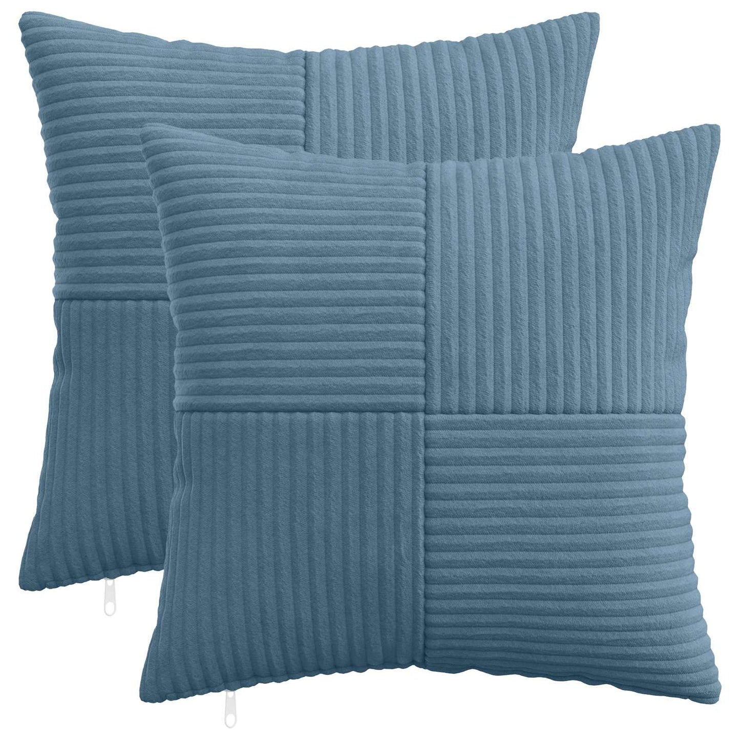 Pudebetræk 2 pcs ALMELO Blå 45 x 45 cm cordfløjl