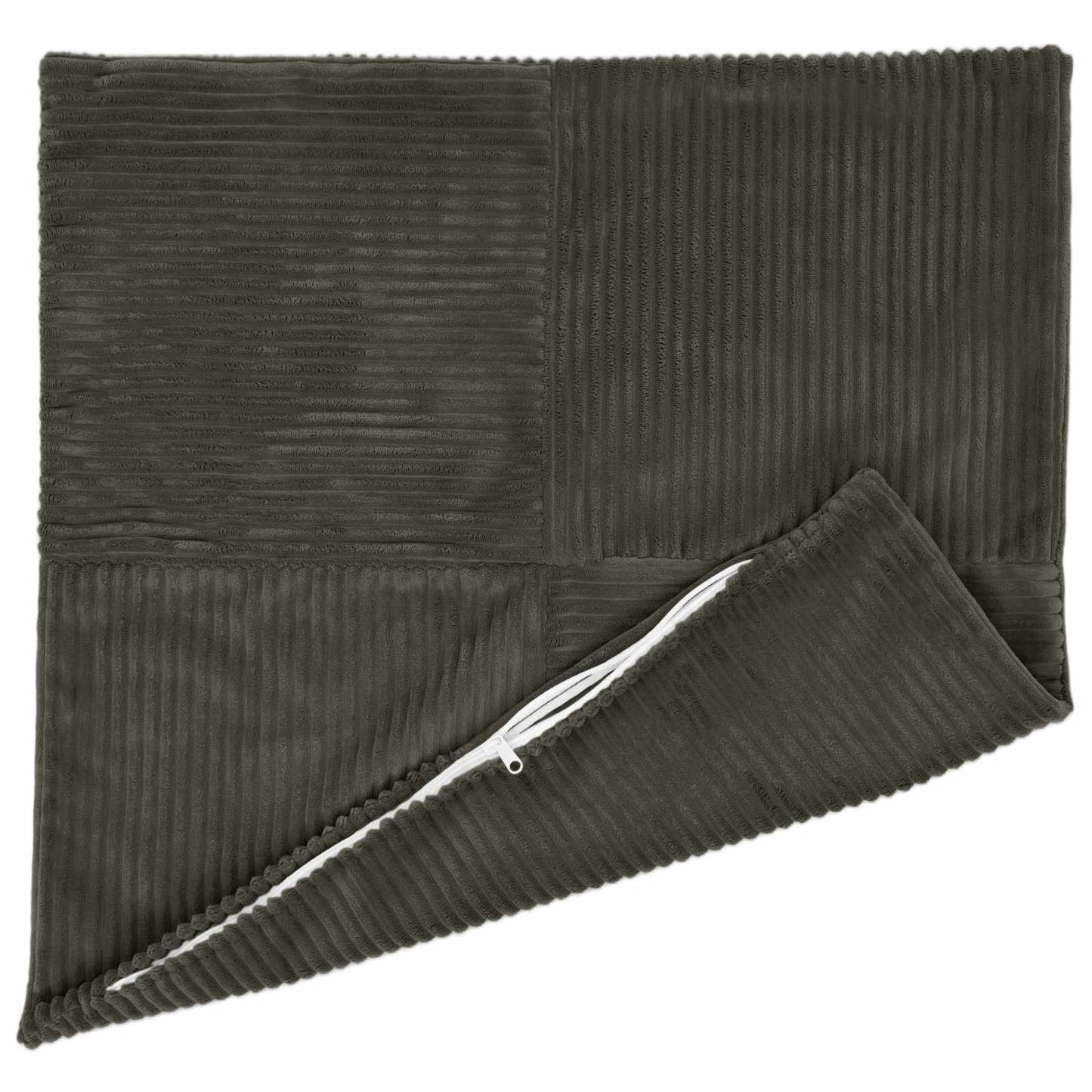Pudebetræk 12 pcs ALMELO Antracit 45 x 45 cm cordfløjl