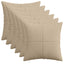 Pudebetræk 6 pcs ALMELO Gråbrun 45 x 45 cm cordfløjl