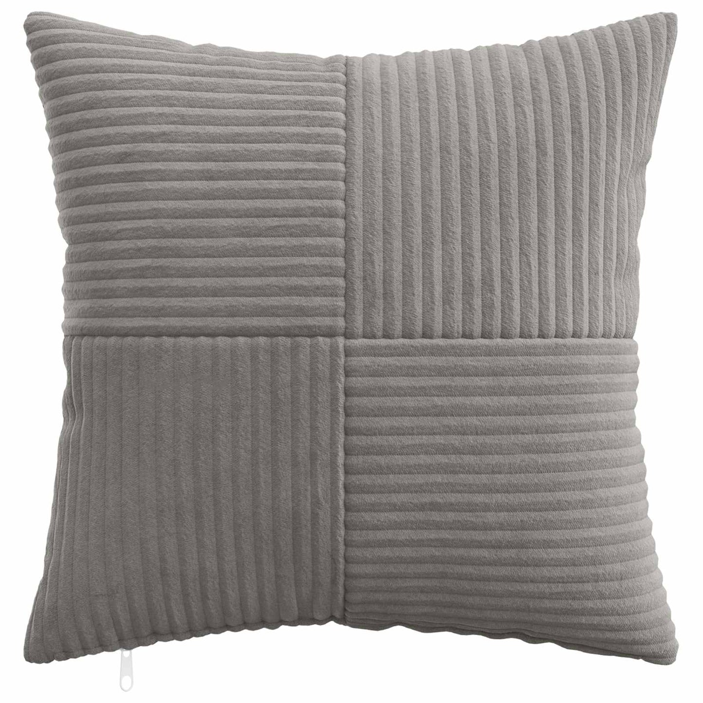 Pudebetræk 12 pcs ALMELO Lysegrå 50 x 50 cm cordfløjl