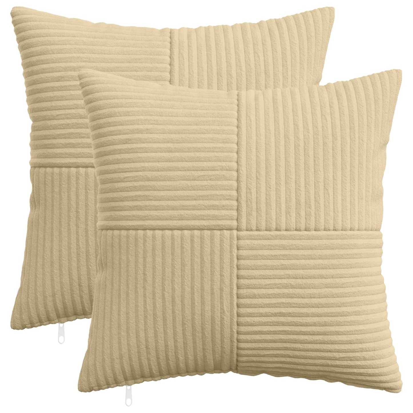 Pudebetræk 2 pcs ALMELO Grågrøn 50 x 50 cm cordfløjl
