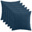 Pudebetræk 6 pcs ALMELO Mørkeblå 50 x 50 cm cordfløjl
