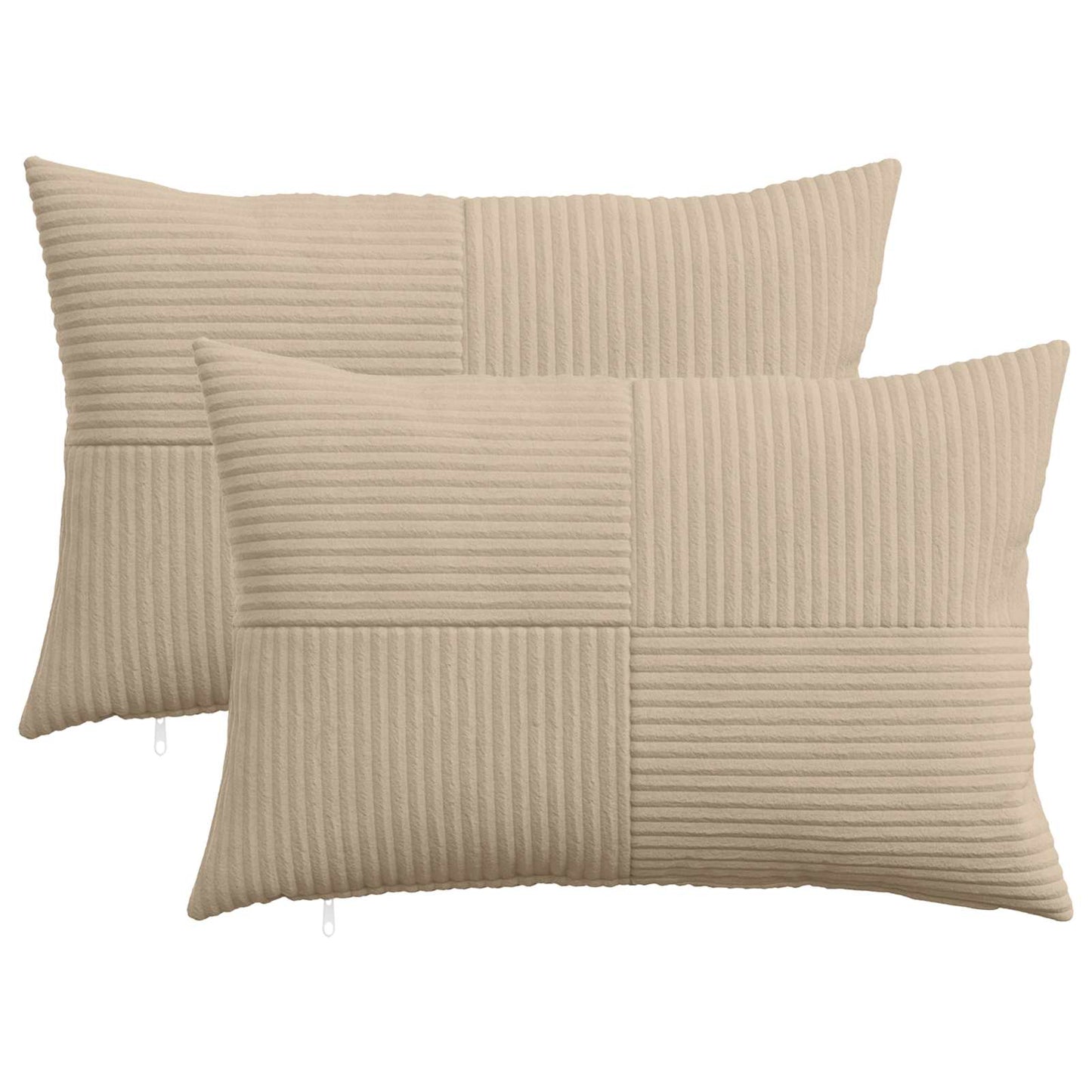 Pudebetræk 2 pcs ALMELO Gråbrun 50 x 70 cm cordfløjl