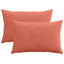 Pudebetræk 2 pcs ALMELO Rød orange 50 x 75 cm cordfløjl