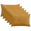 Pudebetræk 6 pcs ALMELO Gul 50 x 80 cm cordfløjl