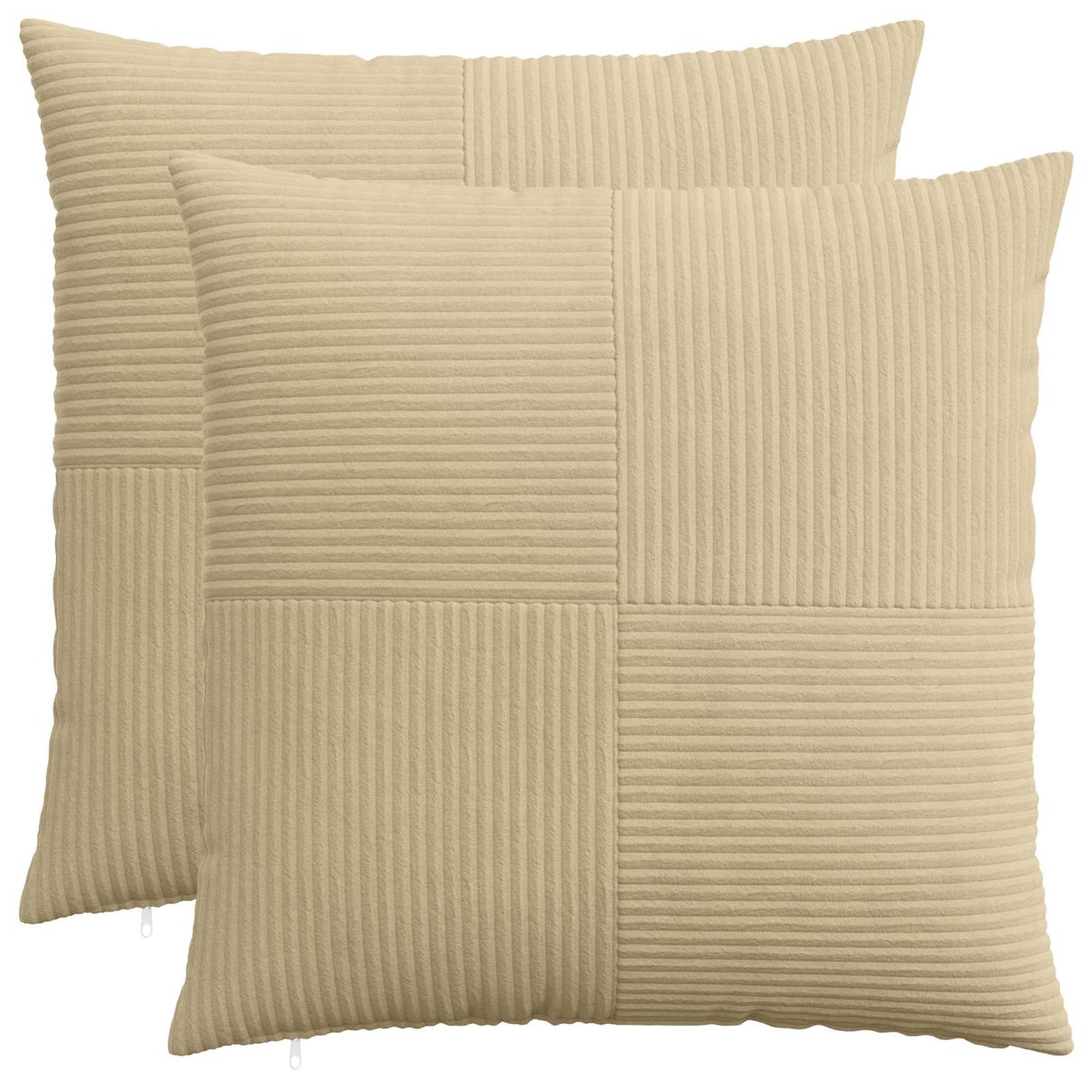 Pudebetræk 2 pcs ALMELO Grågrøn 55 x 55 cm cordfløjl