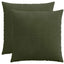 Pudebetræk 2 pcs ALMELO Grøn 55 x 55 cm cordfløjl
