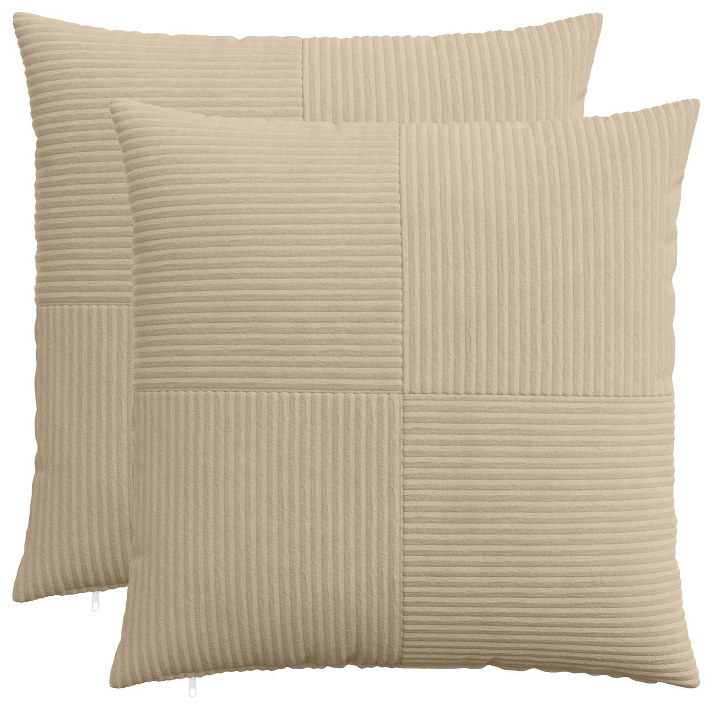 Pudebetræk 2 pcs ALMELO Gråbrun 55 x 55 cm cordfløjl