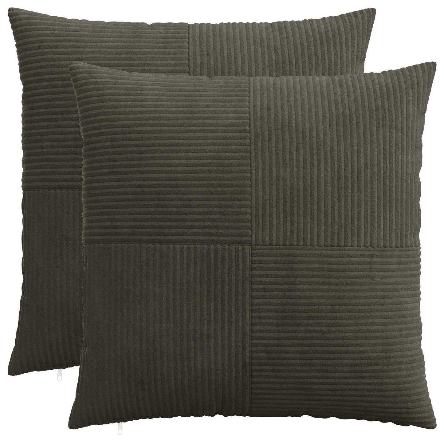 Pudebetræk 2 pcs ALMELO Antracit 60 x 60 cm cordfløjl