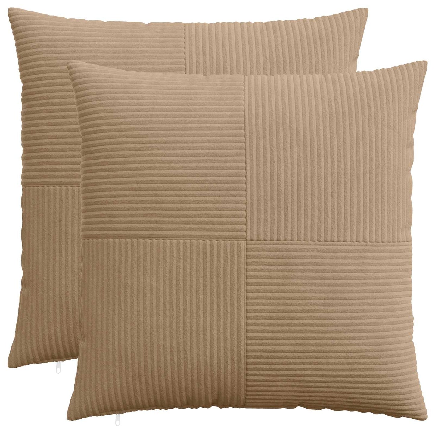 Pudebetræk 2 pcs ALMELO Brun 60 x 60 cm cordfløjl